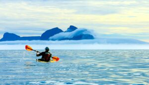 Kayaking near Svart Hotel, Norway